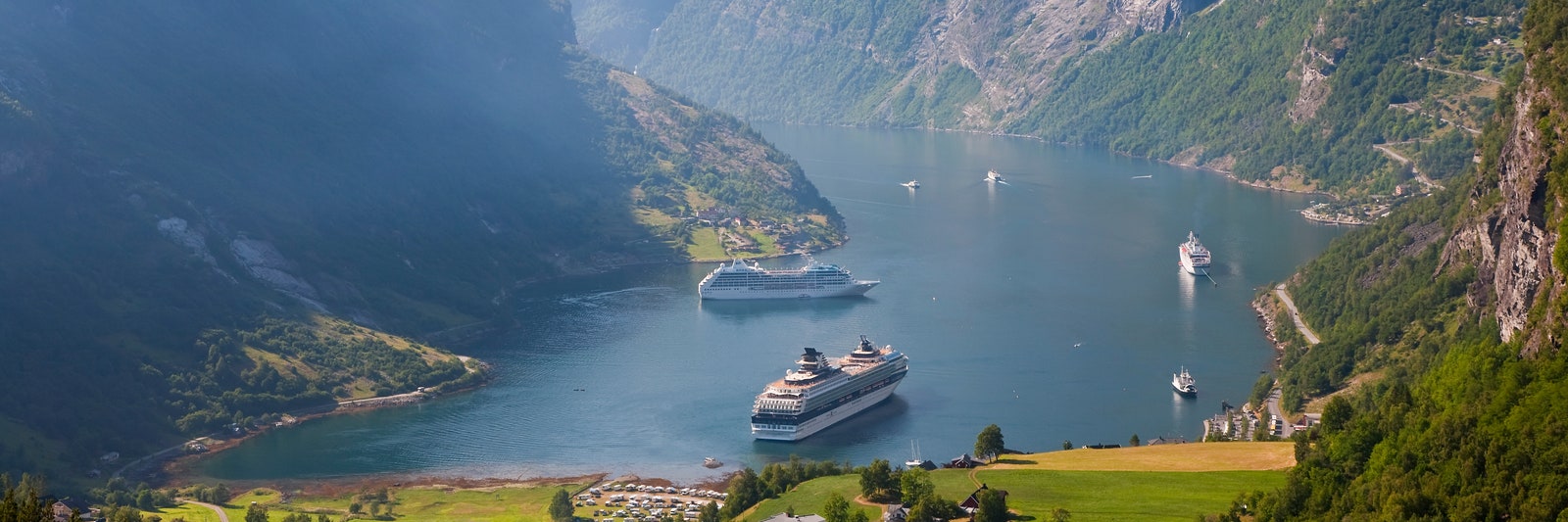 Cruise ships Geirangerfjord Western fjords Norway